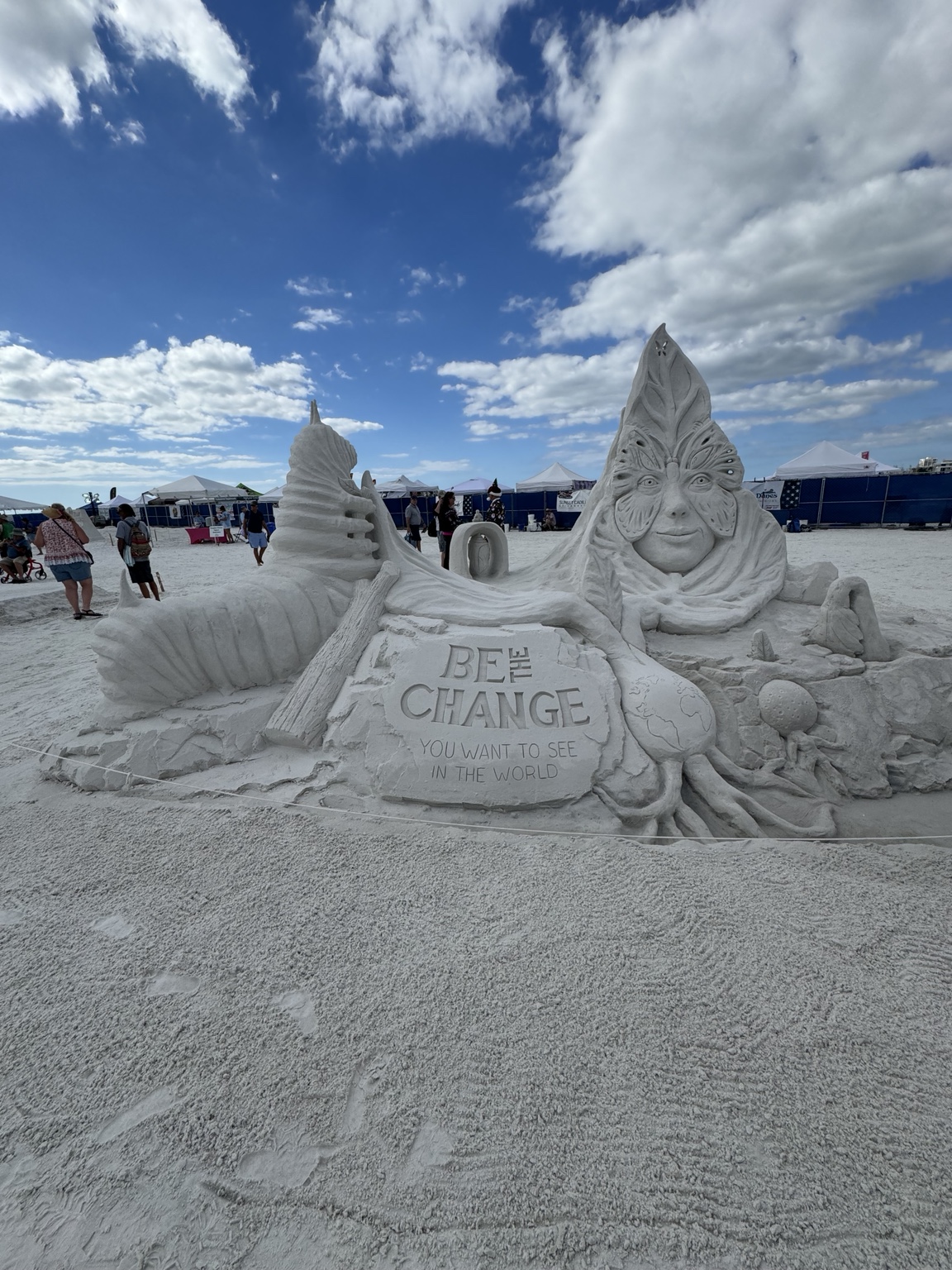 A detailed sculpture at the Siesta Key Crystal Classic