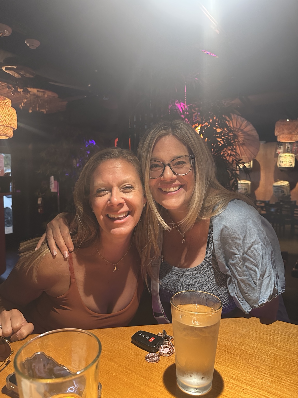 Mary Beth and her friend Kelly at Star Thai and Sushi