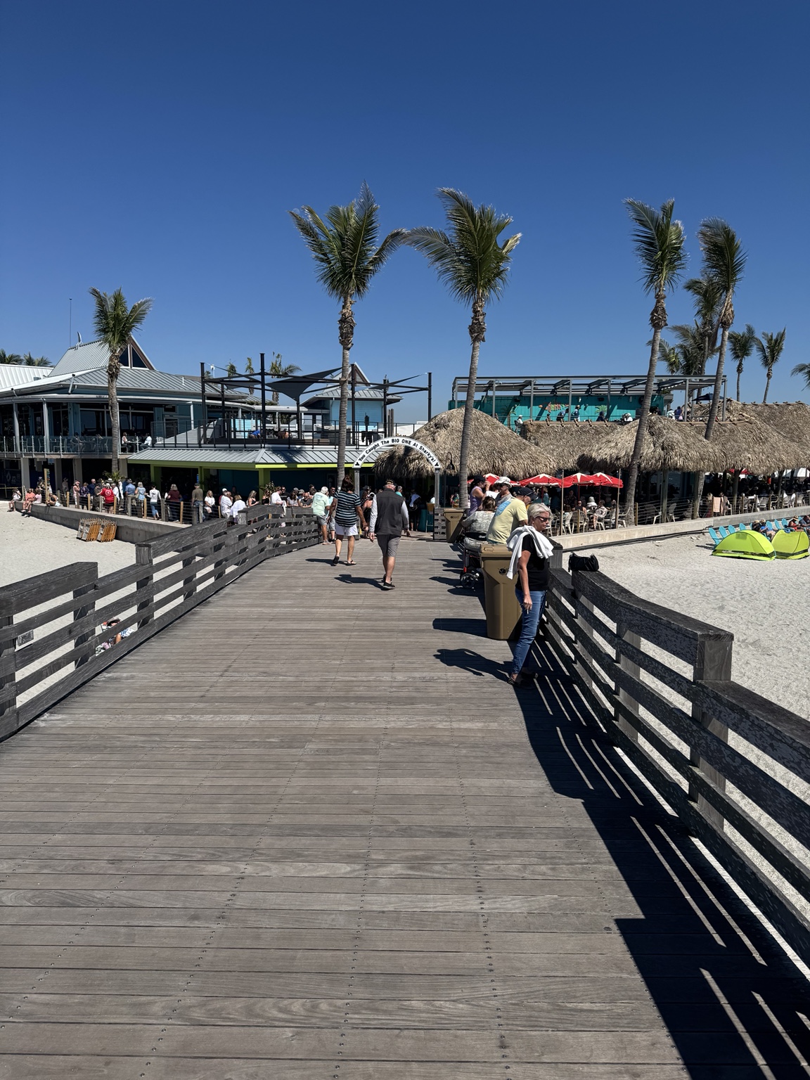 Boardwalk leading toward Sharky’s and the Venice Fishing Pier